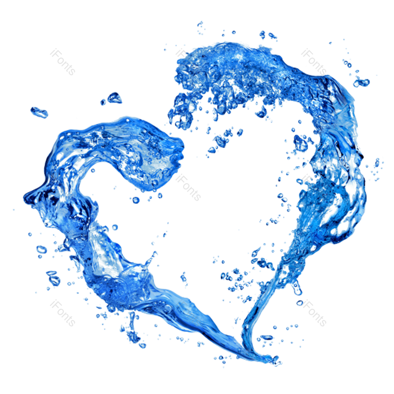 水花图片,蓝色元素,水滴PNG,免抠素材